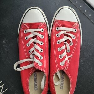 Converse Red Canvas Sneakers